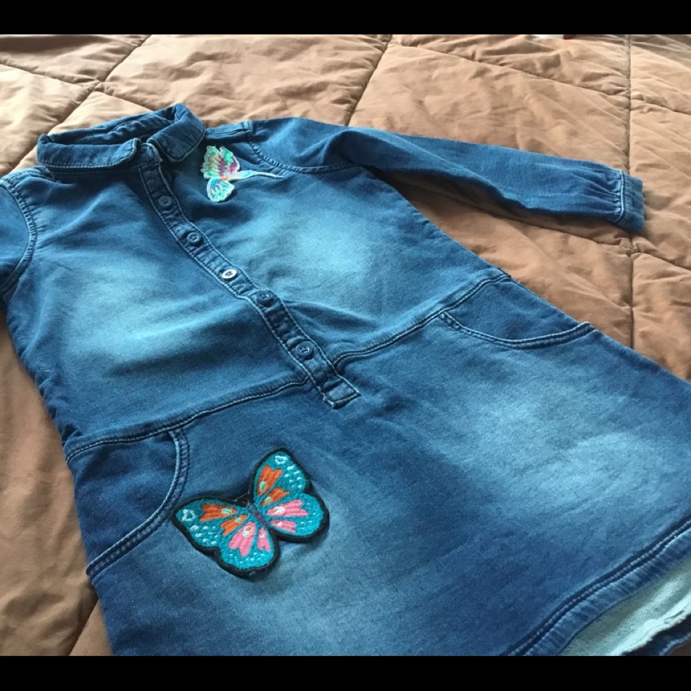 Denim dress and tights 4-5 years
